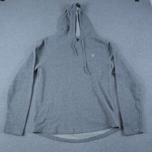Volcom Hoodie Womens Medium Activewear Pullover Knit Sweatshirt Gray Long Sleeve